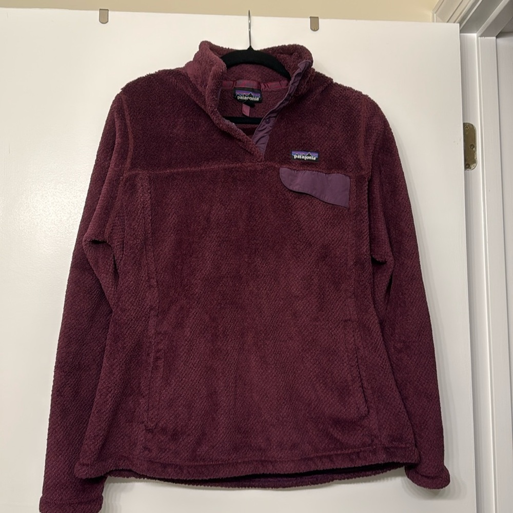 Patagonia Snap T Fleece Pullover Purple XL Sweater